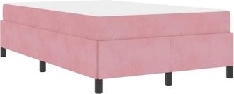 vidaXL Bed Frame with Mattress Pink 120 x 200 cm Fabric vidaXL
