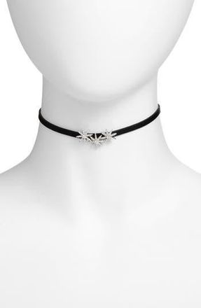 Kenneth Jay Lane Three Starburst Choker in Clear/silver at Nordstrom Rack