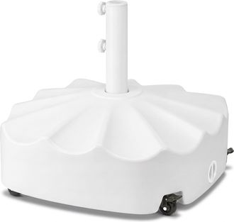 Best Choice Products 123lb Capacity Fillable Mobile Umbrella Base for Patio, Deck, 4 Wheels - Wavy Design