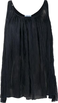 Prada 2000s sleeveless silk blouse - women - Silk - 38 - Blue