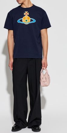 Vivienne Westwood T-shirt With Print, Mens, Navy Blue