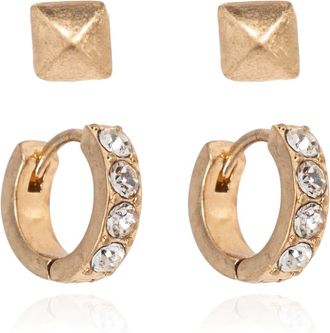 AllSaints Earrings, female, Yellow, Size: ONE SIZE Set of Two Pairs of Earrings