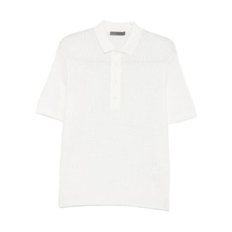Corneliani Polo Shirts, male, White, Size: XL Short Sleeve Polo Shirt