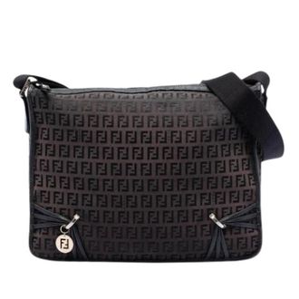 Fendi Pre-owned Cross Body Bags, female, Brown, Size: ONE SIZE Pre-owned Canvas Crossbody Bag