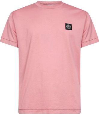 Stone Island Slim Fit Cotton Jersey T-Shirt With Compass Patch Clothing