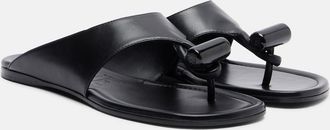 Loewe Toggle leather thong sandals