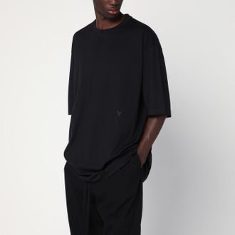 Yohji Yamamoto Adidas Y 3 Black Cotton Y 3 Boxy T Shirt