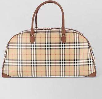 Burberry cotton check travel bag