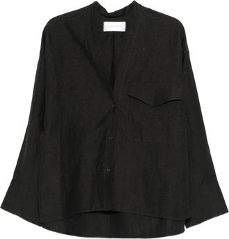 Christian Wijnants Camicia Tariez con scollo a V - Grigio