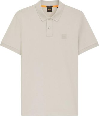 HUGO BOSS Grey Cotton Regular Fit Polo
