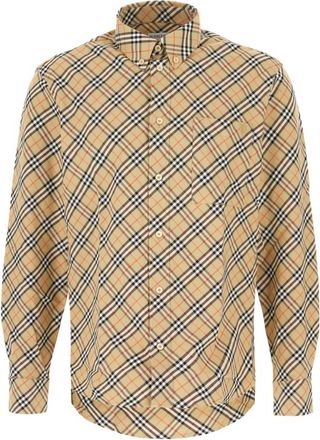 Burberry Stijlvolle Overhemden voor Mannen en Vrouwen - Heren - Casual Overhemden - Beige - M - Katoen - Overhemden