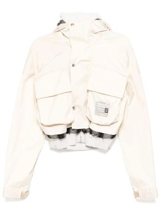 Miharayasuhiro patchwork design jacket - Neutrals