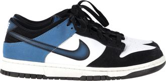 Nike Dunk Low-Top Sneakers in Industrial Blue Leather