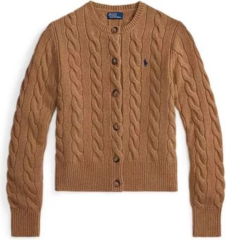 Polo Ralph Lauren Vesta Cardigan - Dames - Vesten - Beige - 2XS - Truien & Vesten