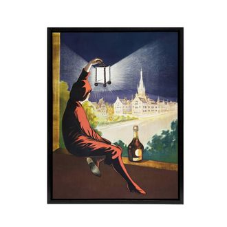 Artery8 Benedictine Wine Vintage Advert Framed Canvas Wall Art Print Cappiello | Size: W24 x H32