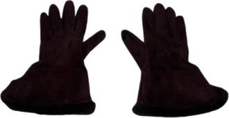 Loewe Pre-owned Leren Handschoenen - Dames - Vintage Accessoires - Paars - ONE Size - Leer - Vintage
