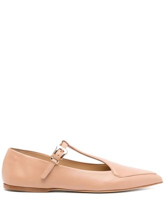 Gabriela Hearst pointed-toe flat pumps - women - Leather/Lambskin/Leather - 37.5 - Neutrals