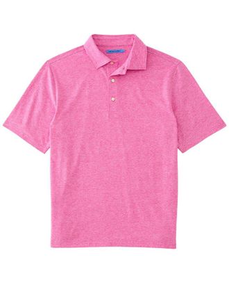 J.McLaughlin J.Mclaughlin Pink Peak Polo Knit Shirt