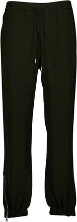 Alexander McQueen Verstelbare trekkoord track pants - Heren - Sweatpants - Groen - M - Polyester - Broeken
