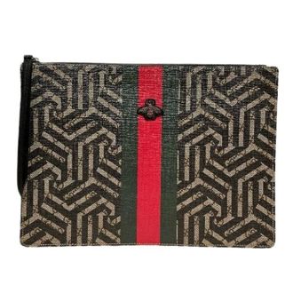 Gucci Pre-owned Clutches, male, Multicolor, Size: ONE SIZE Pre-owned GG Kaleido Coated Canvas Clutch Bag