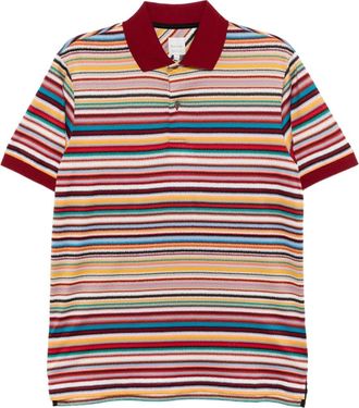 Paul Smith striped cotton polo shirt - Red