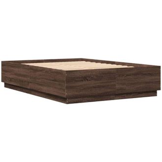 vidaXL Vidaxl - Estructura de cama madera de ingeniería marrón roble 120x200 cm