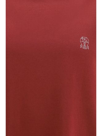 Brunello Cucinelli Mens Logo T-Shirt Lava-Grey Cotton T-Shirts Lava/grey And Polos