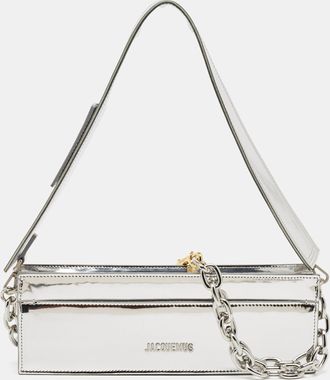 Jacquemus Silver Patent Leather Le Sac Ciuciu Shoulder Bag