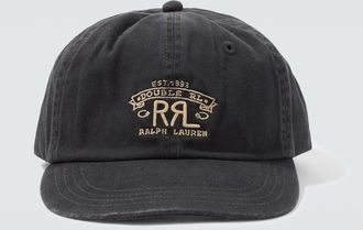 Ralph Lauren Logo leather-trimmed twill baseball cap
