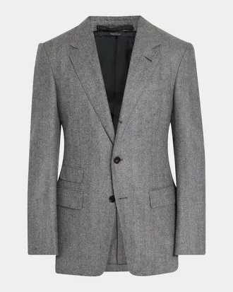 Dunhill Men & apos;s Wool & Cashmere Herringbone Sport Coat