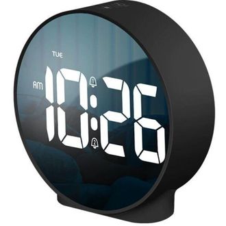 OEM Reloj Despertador Digital Peque&ntilde;o, Reloj Despertador Electr&oacute;nico Led De Mesa Para Viajes, Doble Alarma, Funci&oacute;n De Repetici&oacute;n, Pantalla De D&iacute;a Regulab