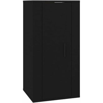 vidaXL Mueble Para Tv De Pared Negro 40x34,5x80 Cm Vidaxl