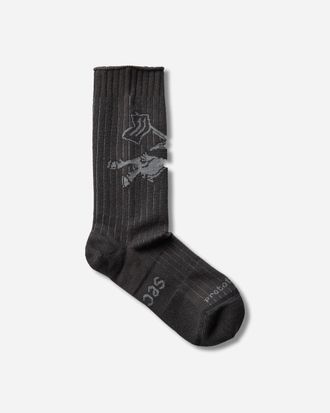 Prototypes Cut-Out Graphic Socks Black