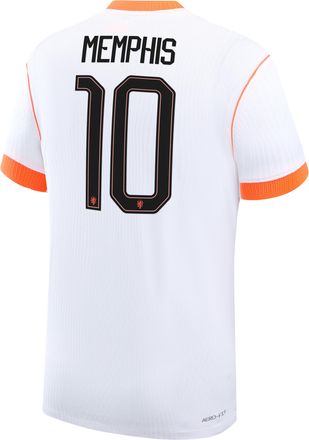 Nike Memphis Depay Netherlands National Team 2026 Match Away Nike Mens Dri-FIT ADV Soccer Jersey in White | NN203949363-NED