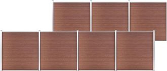 vidaXL Valla De Jard&iacute;n De Wpc Marr&oacute;n 1218x186 Cm Vidaxl