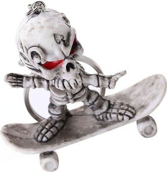 Generic Mens Vintage Cool Skull Skateboarding Key Chain Bag Hangings Keyring Handbag Decor Durable In UseDurability