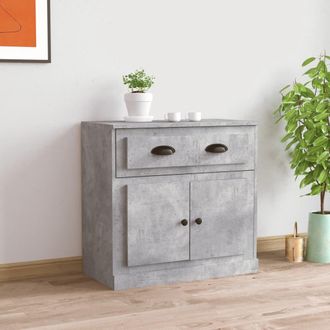 vidaXL Vidaxl - Aparador De Madera Contrachapada Gris Hormig&oacute;n 70x35,5x67,5 Cm