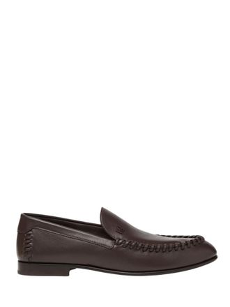 Fendi Brown Solid Loafers