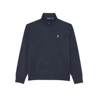 Polo Ralph Lauren Navy Sweatshirt met Hoge Kraag - Heren - Sweatshirts - Blauw - XL - Katoen - Hoodies & sweatvesten