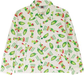 SAINT M&times;&times;&times;&times;&times;&times; DENIM TEARS WHITE/GREEN JACKET