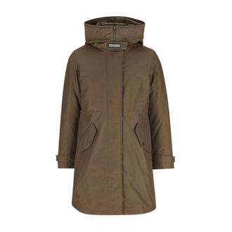 Woolrich Parkas - Dames - Mantels - Groen - Maat: XS