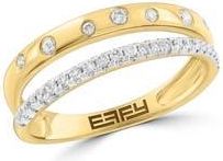 Effy Diamond Dual Band Ring in White at Nordstrom Rack, Size 7