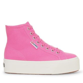 Superga Womens/Ladies 2708 Lace Up High Tops (Fuchsia Pink/Avorio) - Fuschia - Size UK 5.5
