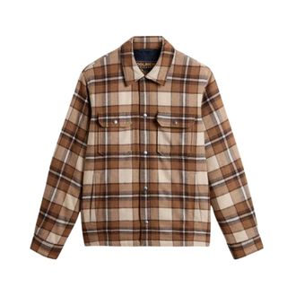 Woolrich Camicia Giacca Check Alaskan - - Jackets - Uomo - Marrone - M