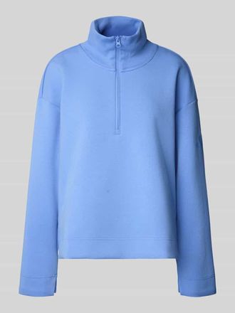 adidas Sweatshirt mit Stehkragen und Rei&szlig;verschluss in Blau, Gr&ouml;&szlig;e S