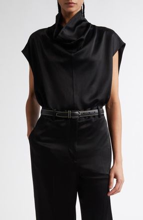 Toteme Sleeveless Funnel Neck Top in Black at Nordstrom, Size 0 Us