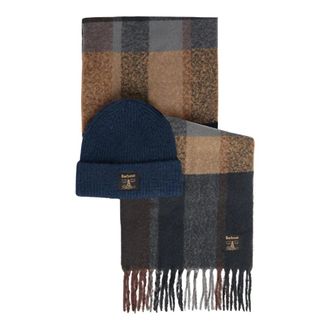 Barbour Set regalo berretto e sciarpa Westerdale - - Accessories - Uomo - Blu - ONE SIZE