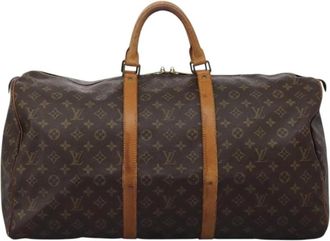 Louis Vuitton Pre-owned Weekend Bags, female, Brown, Size: ONE SIZE Pre-owned Vintage Monogram Keepall Duffle Bag