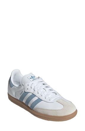 adidas Gender Inclusive Samba OG Sneaker in White/Alumina/Ash Blue at Nordstrom, Size 10 Womens