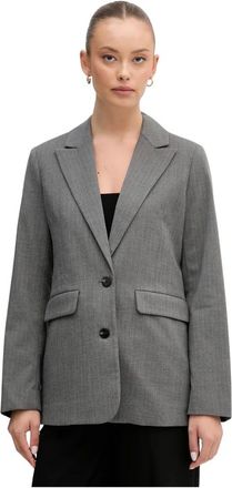 Benetton Blazer Estampado - Jackets - Mujer - Gris - S